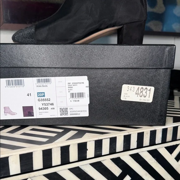 CHANEL Black Mesh Ankle Booties - Picture 7 of 8